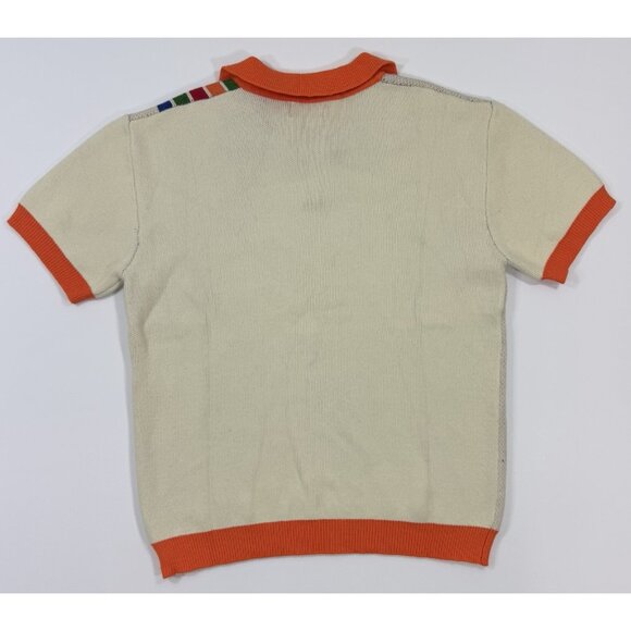 OXKNIT Store Mens Knit Polo Sweater Shirt Sz XL Retro Vintage 60s 70s Mod Style - Picture 3 of 8